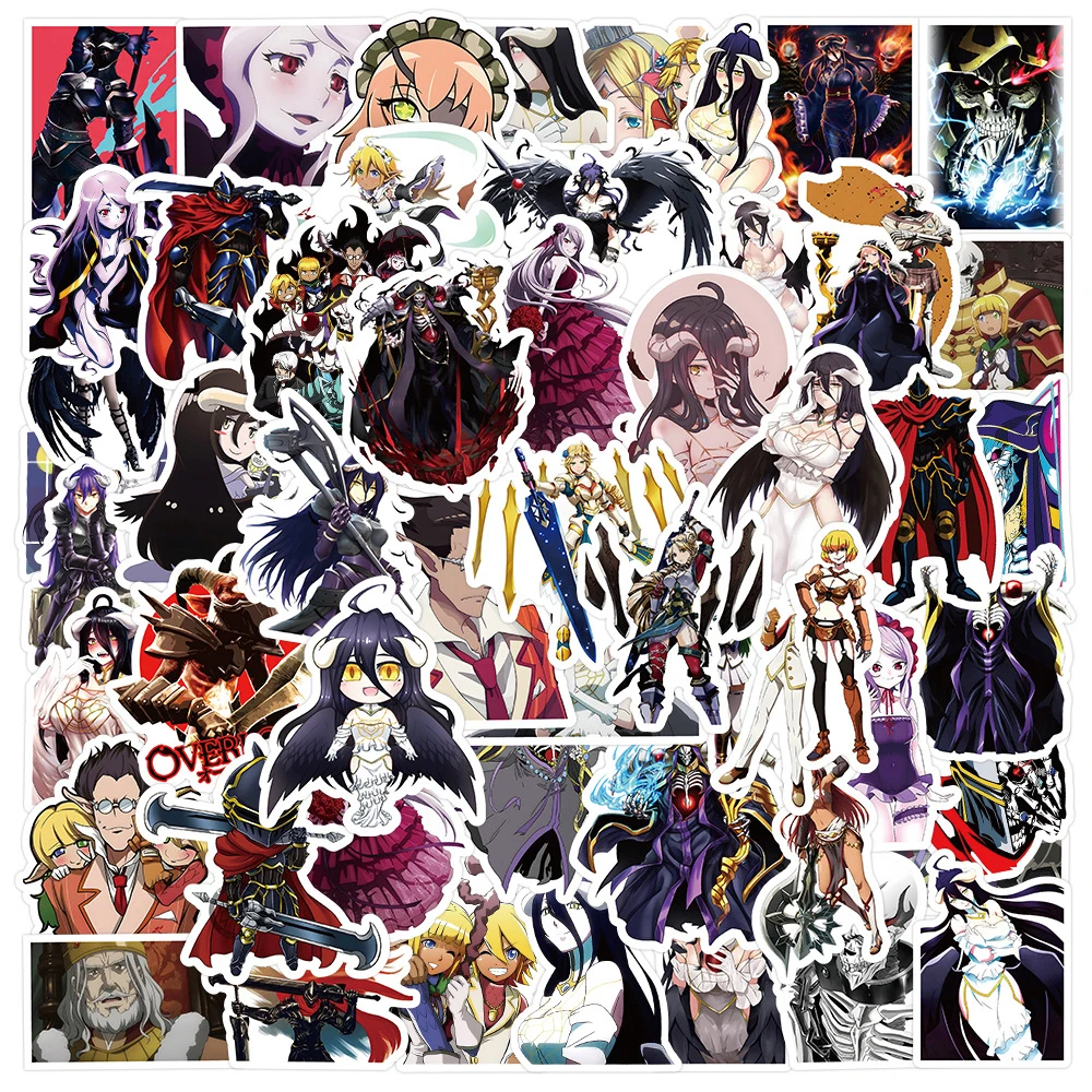 10/30/50 Stuks Cool Klassieke Anime Opperheer Stickers Ainz Albedo Cartoon Decals Diy Motorfiets Bagage Telefoon Fiets Sticker Decortaion