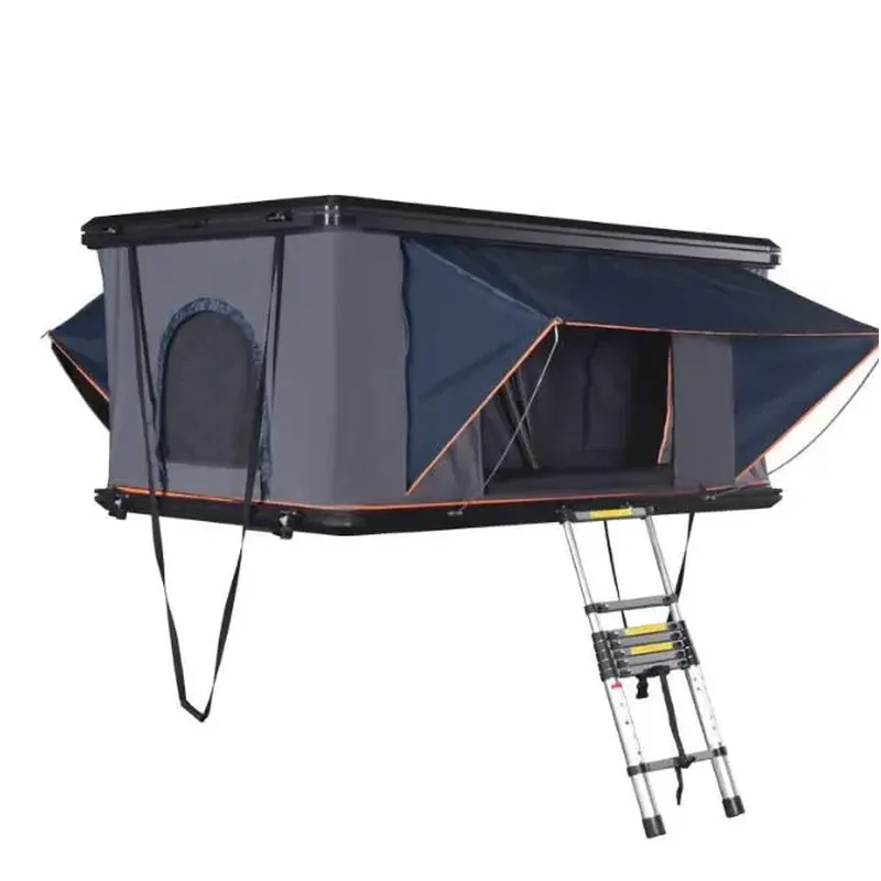Outdoor Aluminum Alloy Shell Rooftop Tent Quick Automatic Opening Four-Season Double Layer Easy Install Camping Car SUV Roof Top 3