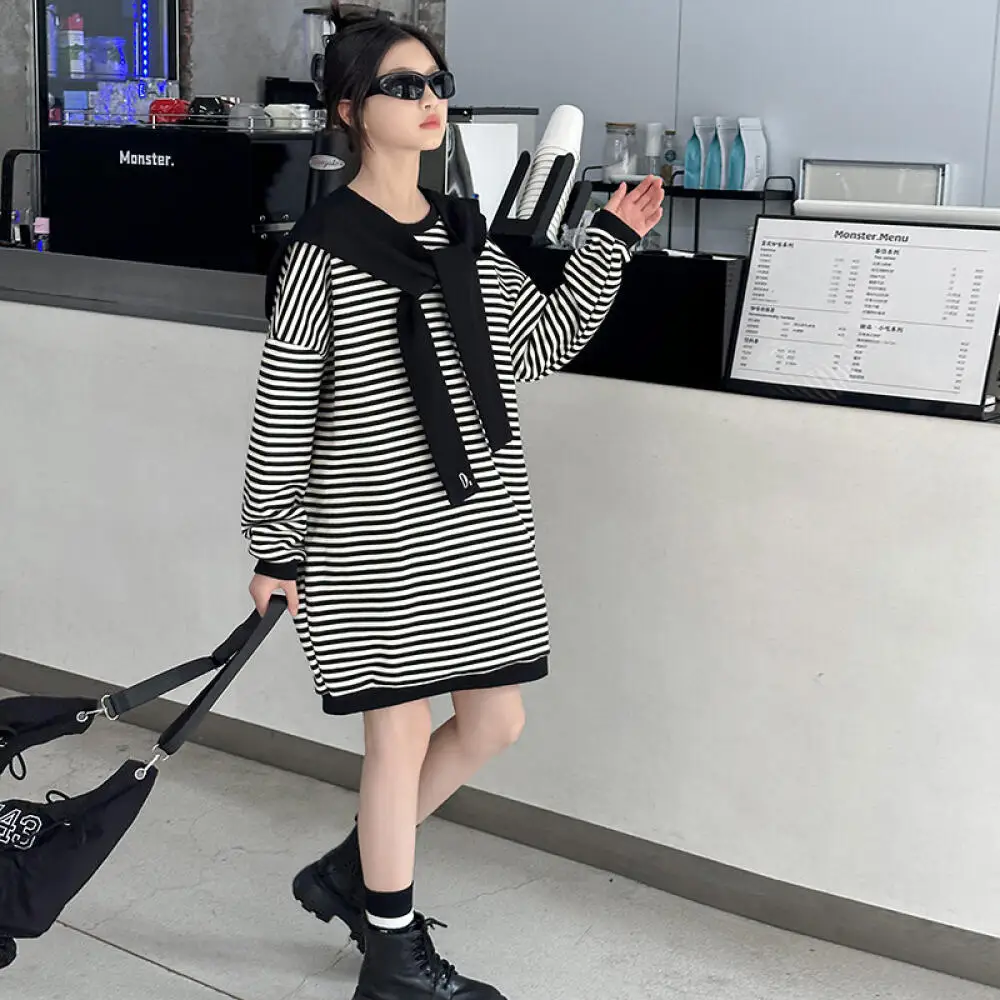 

Kawaii Girl Fashion Shawl Sweatshirt Sports Shirt Student Autumn Cartoon Casual Mid-Length Pullover Shirt Tops Children Clothing