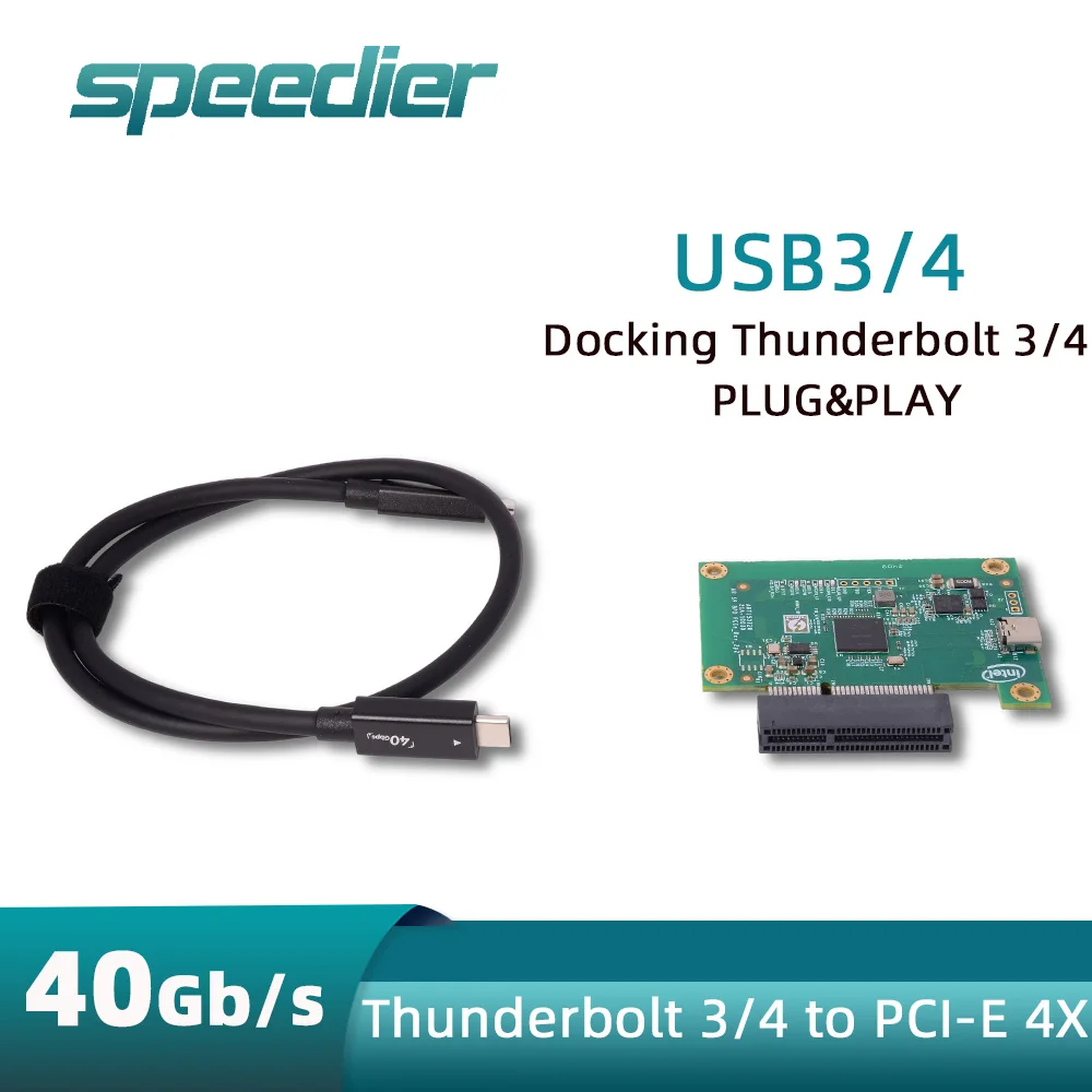 Thunderbolt 4 To PCI-E 4X External GPU Expansion Dock USB4 Core Adapter Board EGPU Docking Station UC-143 PCI-E To USB3.1 Type-C