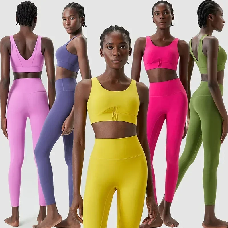 New Zippered Women's Running, Sports, Fitness, Quick Drying Clothes, Yoga Suit Set