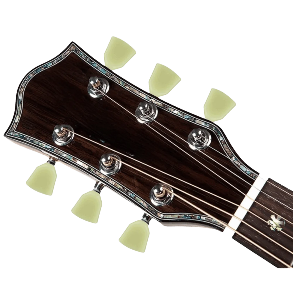 6 PCS Green/Gream/Black Guitar Tuning Pegs ​With Ferrules and Screws​ Tuning Buttons​ ​Machine Heads Buttons​ Replacement Knobs