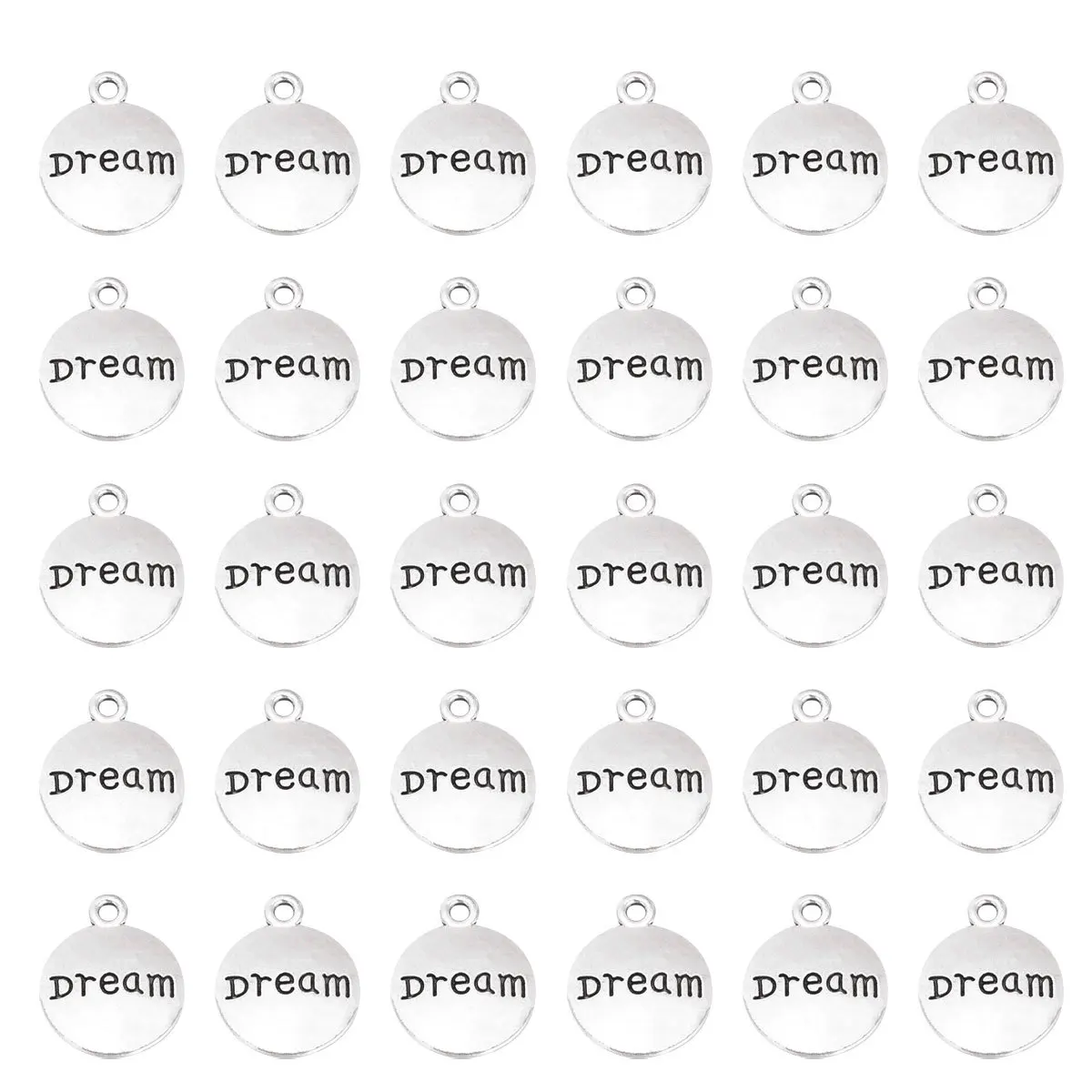 

100 Pcs DIY Pendant Jewelry Making Pendants Metal Charms Silver Alloy Fashion