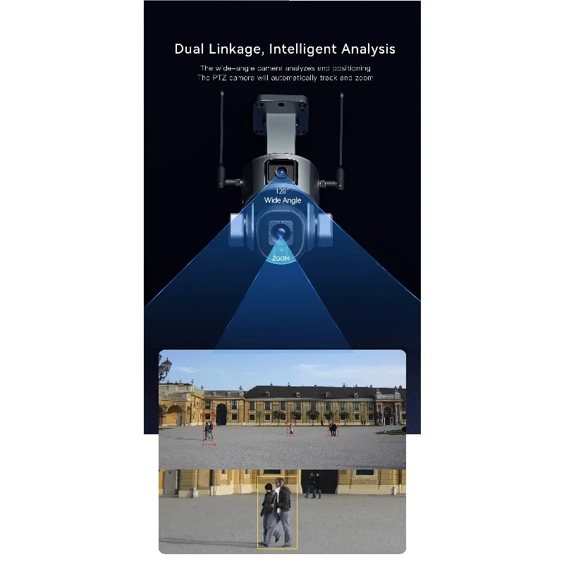 4G WiFi 20X Zoom Cam Module 4K 8MP PTZ IP CCTV نظام كاميرا مراقبة للمنزل الذكي لاسلكي يعمل بالطاقة الشمسية اتجاهين الصوت للرؤية الليلية #5