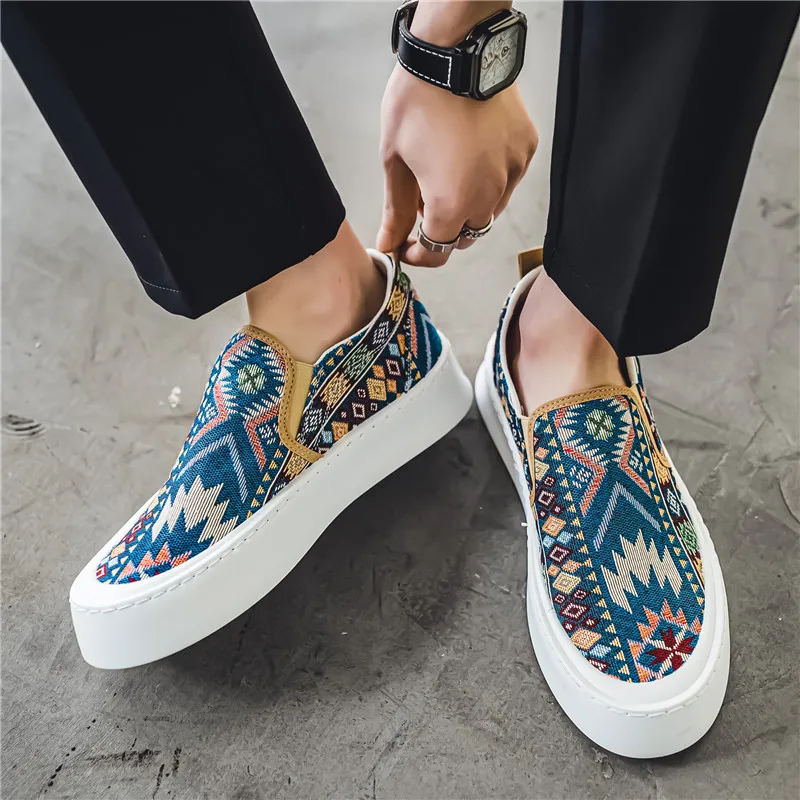 new men\'s shallow cloth shoes wearable and comfortable breathable casual flat shoes youth student shoes