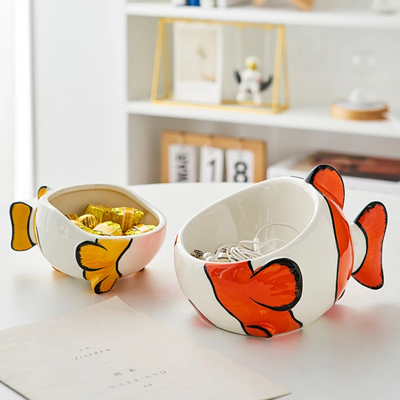 Clownfish Storage Ceramic Room Desktop Crafts Decoration