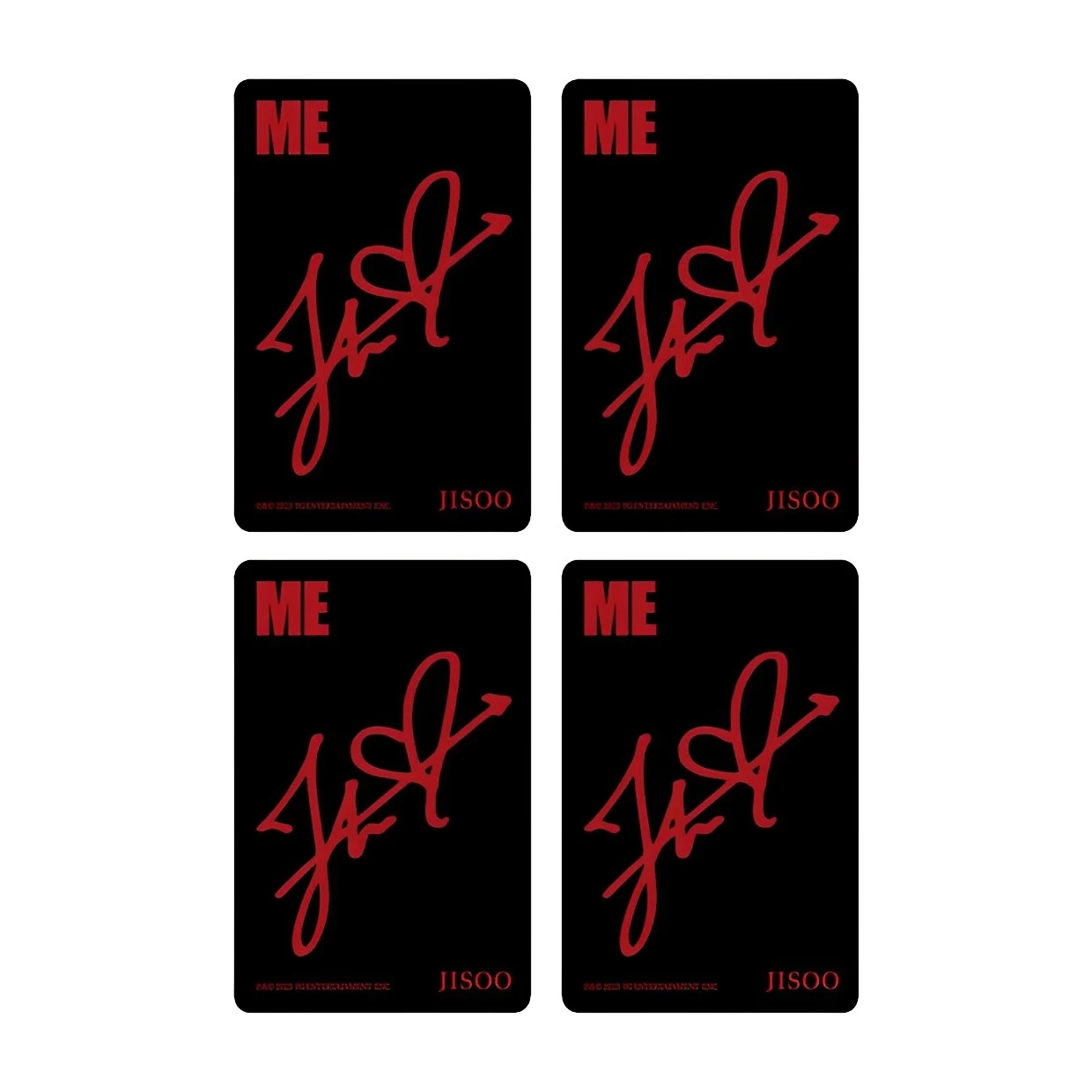 Karta nowego albumu KPOP Wysokiej jakości różowy tusz BP Kim Ji soo Osobisty album solo ME Mała karta