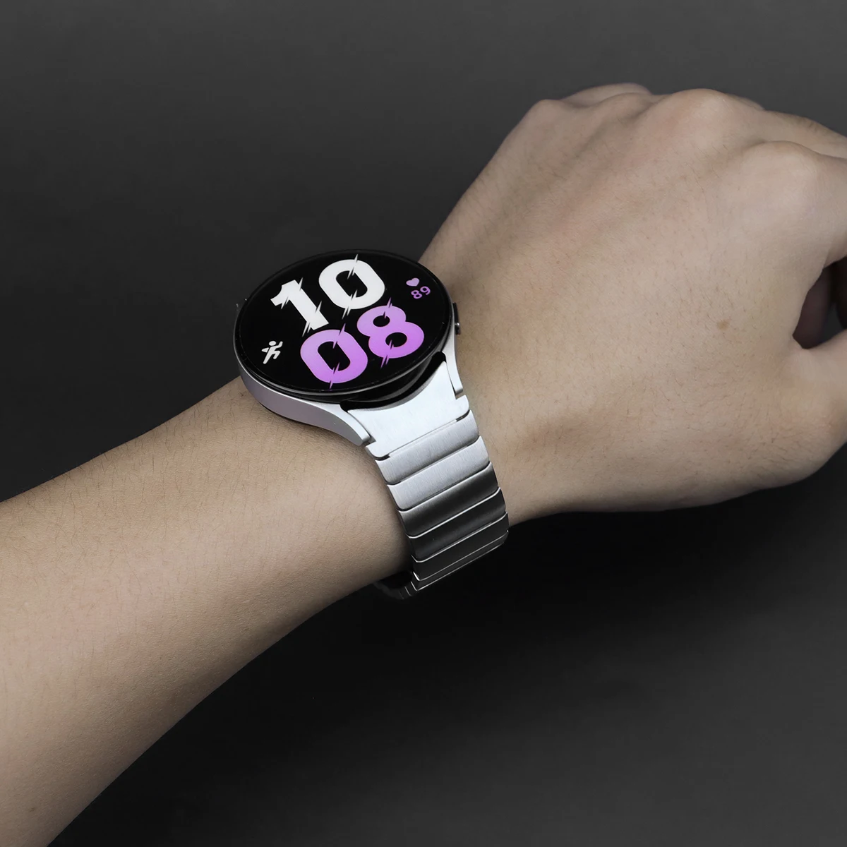 لا توجد فجوات حزام من الفولاذ المقاوم للصدأ لساعة سامسونج جالاكسي 7 6 5 4 40/44 مللي متر 6 كلاسيكي 43/47 مللي متر سوار معدني لساعة 5Pro 45 مللي متر