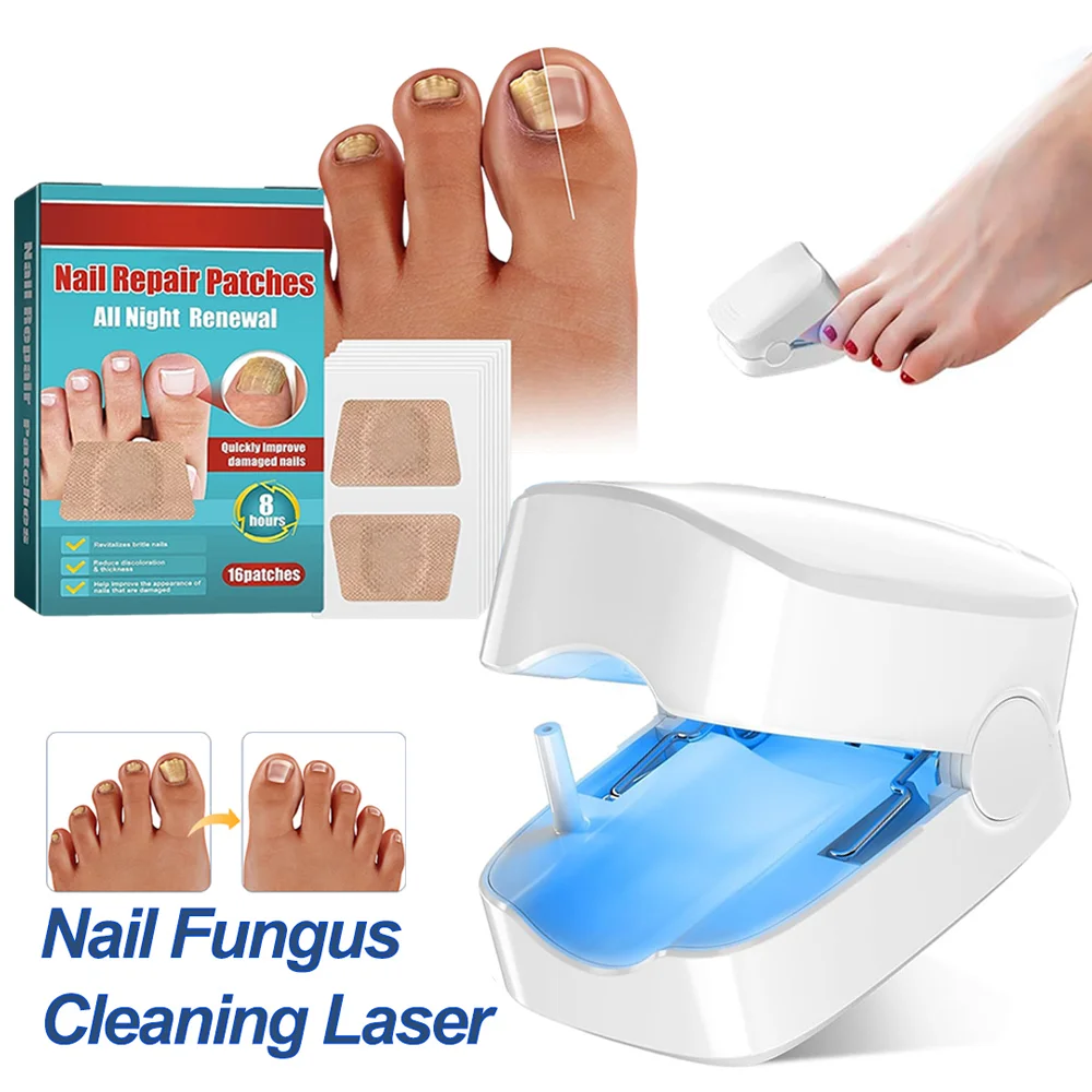 Nail Fungus Laser Assist Tool UV Professional Nail Fungus Cleaning Laser Device Nail Phototherapy Lamp Type-C Charging Wholesal