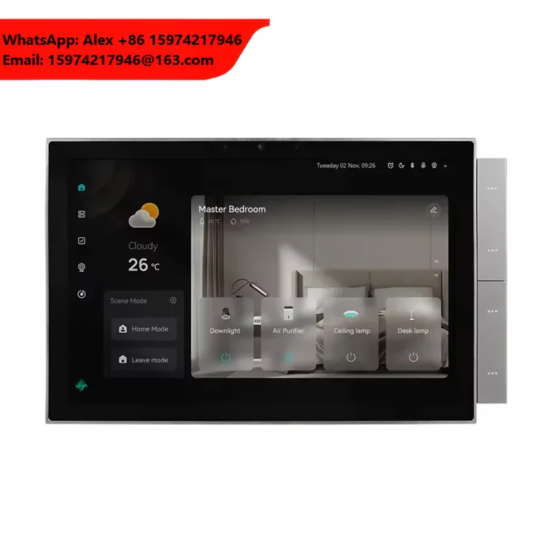 LangYeao Tuya WiFi 10.1-inch Smart Screen Built-in Multi-mode ZigBee Gateway Smart Home Control Screen
