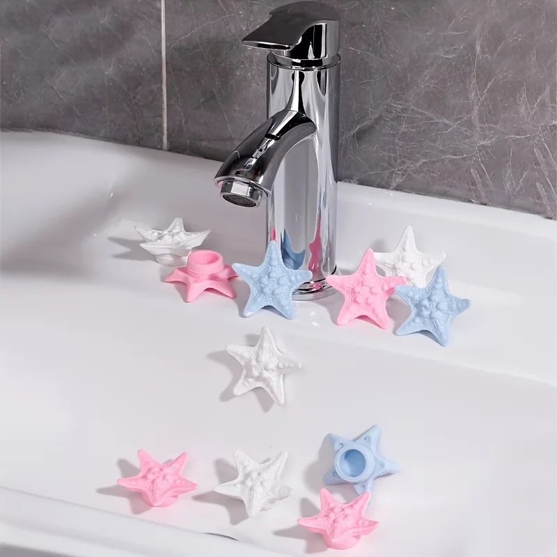 2Pcs Starfish Shape Sink Overflow Hole Plug For Men Women Kitchen Bathroom Decor Practical Tool Water Saving Design Easy To Use