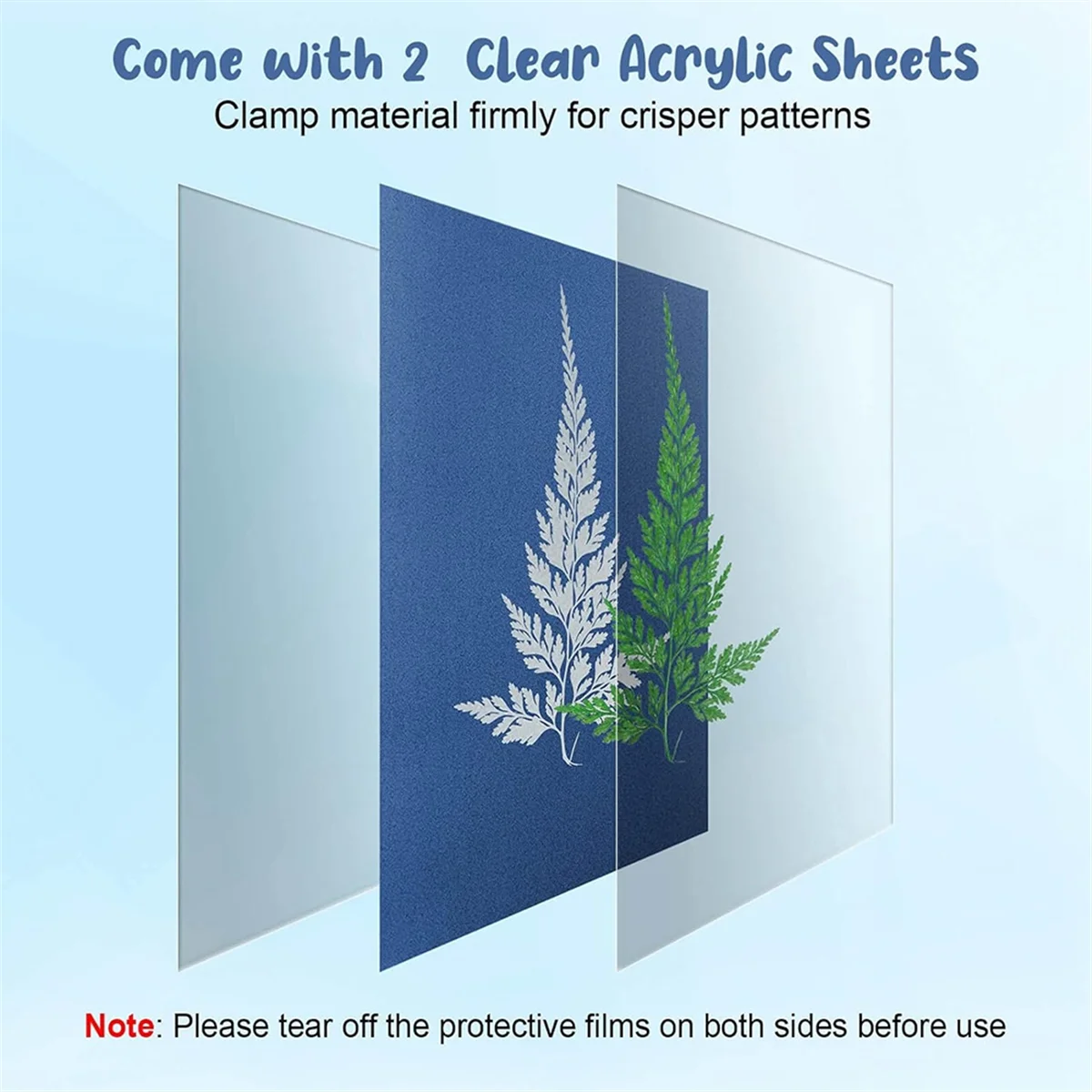 Acrylic Sheets 38 Sheets Cyanotype Paper A5 Sun Print Paper Kit with 2 Clear Acrylic Sheets High Sensitivity Solar Drawing Paper