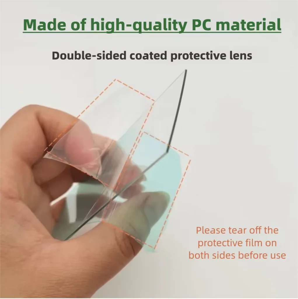 5Pcs Protective Plastic Plate(PC) Cover Auto Darkening Welding Mask Welding Protection Glass Filter Replace PC Protective Film