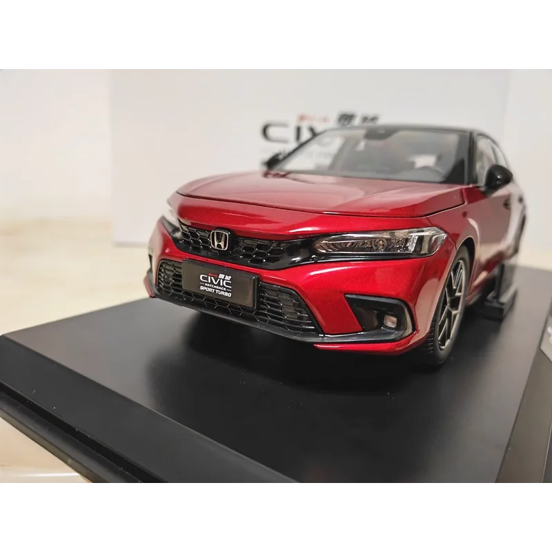 Diecast 1:18 Scale Original Dongfeng HONDA CIVIC 2023 Sport Alloy Car Model Collectible Toy Gift Souvenir Display Ornament