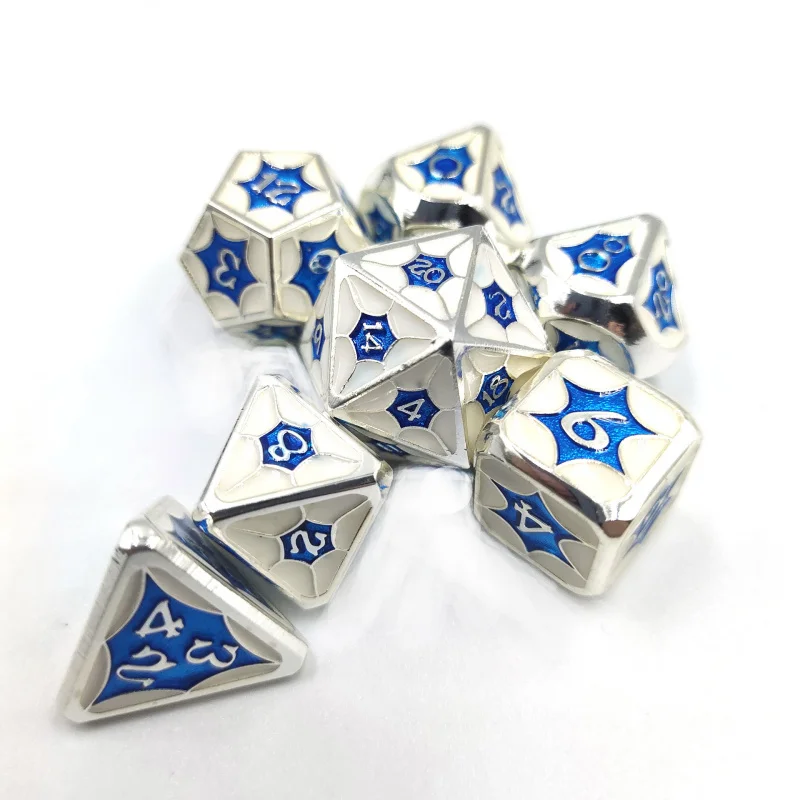 Rounded Metal Dice Multi-Sided Suit Dice Zinc Alloy Geometric Digital Dice Galaxy Series Dice