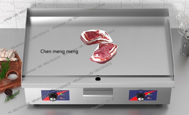 

Электрическая сковорода Коммерческая электрическая нагревательная машина Утолщенное оборудование из железной пластины теппаньяки