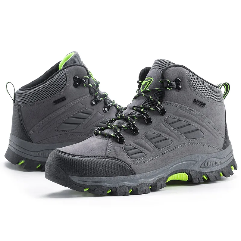 

Hot Sale Fashion Gray Men's Hiking Sneakers Unisex Breathable Non-slip Trekking Shoes Size 36-46 Outdoor Travel Sport Shoes Men