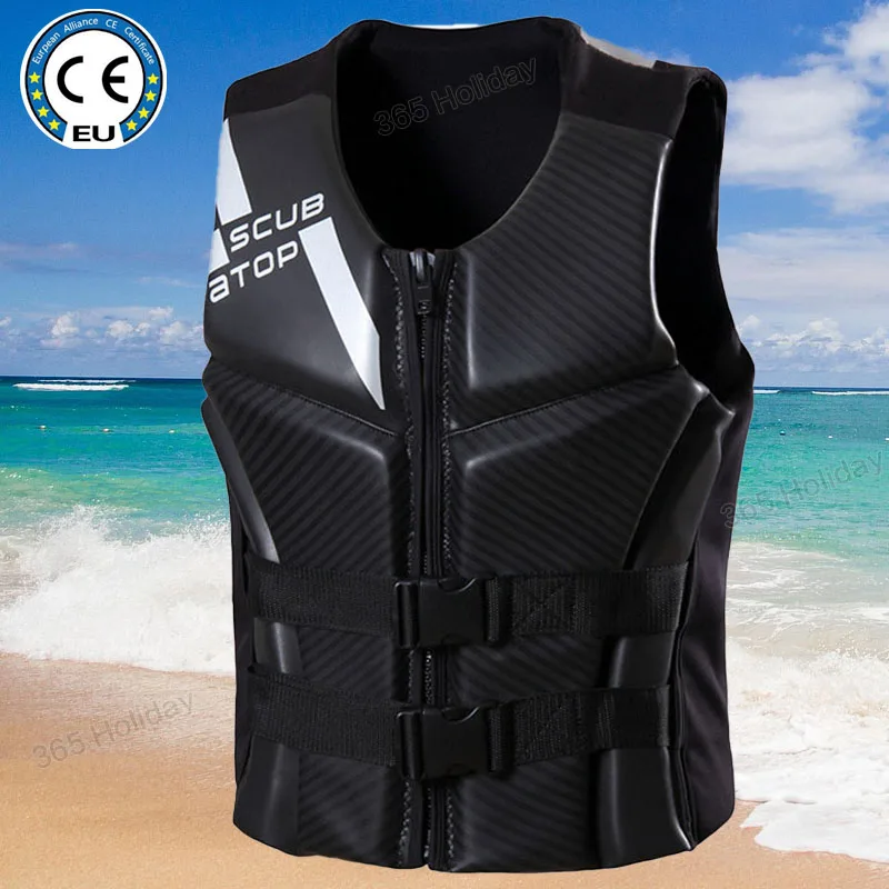 Life Jacket Adult Professional Buoyancy Surf Vest Water Sports Kayak Motorboat Drifting Vest Rescue Lifeguard Neoprene Life Vest