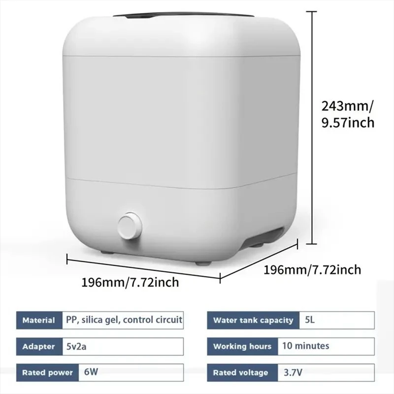 Mini Washing Machine White Washing Machine 5/10/20 Minutes Washing Time Portable Washer For Socks Underwear Bras