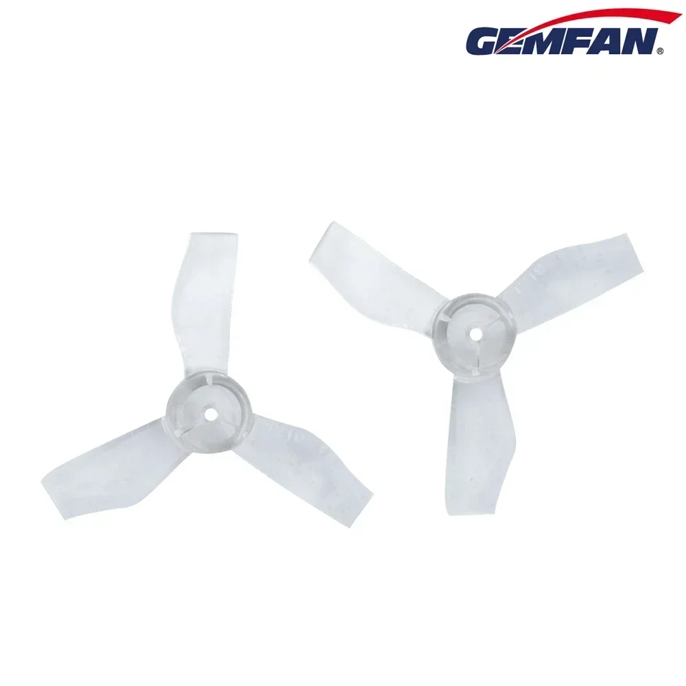 Gemfan 1219 31mm PC Tri-Blade Props 12 Pairs, Random Color, 1.0mm/1.5mm Bore Optional