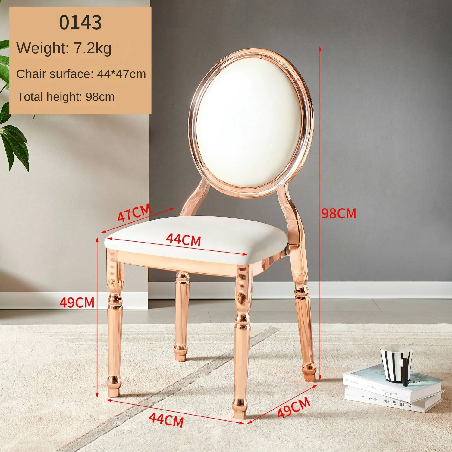 *Manufactured White High Back Golden Rental Stainless Steel Hotel Banquet Event Wedding