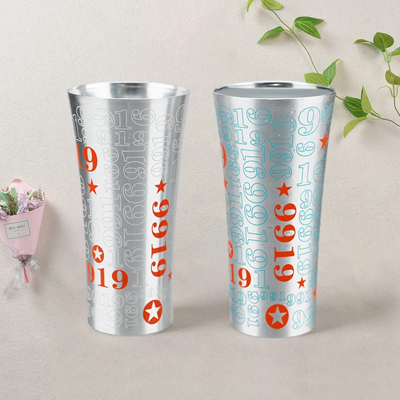 Color Changing Aluminum Cup Anti-fall Aluminum Beer Aluminum Cup Metal Cola Cold Drink Cold Drink Milk Juice Cup Water Bottle