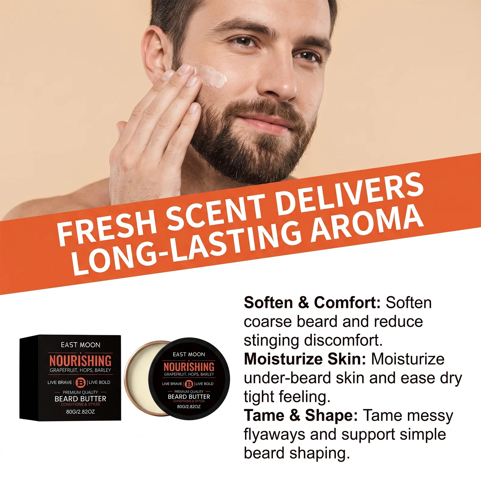 2PCS East Moon Beard Growth Cr - Men'S Grooming Cream ulasan dan harga