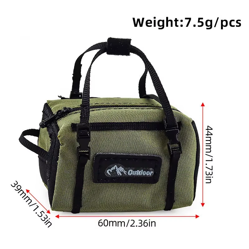 RC Simulation Roof Luggage Storage Bag S/M/L Size Decorative Handbag Compatible with 1/8 1/10 RC Crawler Axial SCX10 TRX4 D90 Sc