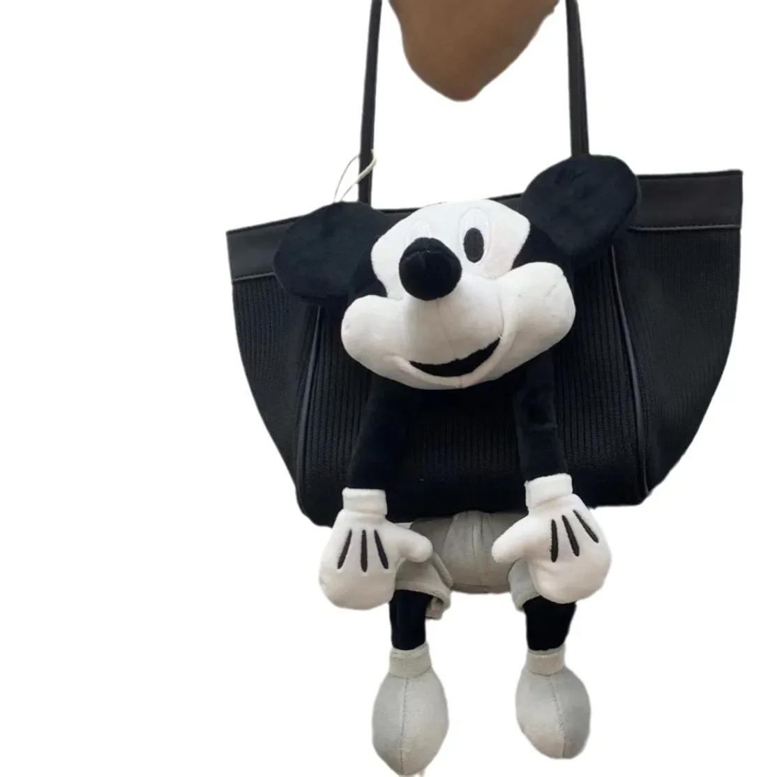 Bolsa de ombro Disney Mickey Dolls feminina, bolsa tiracolo, bolsa de alta capacidade, estojos fofos, bolsa de moda coreana