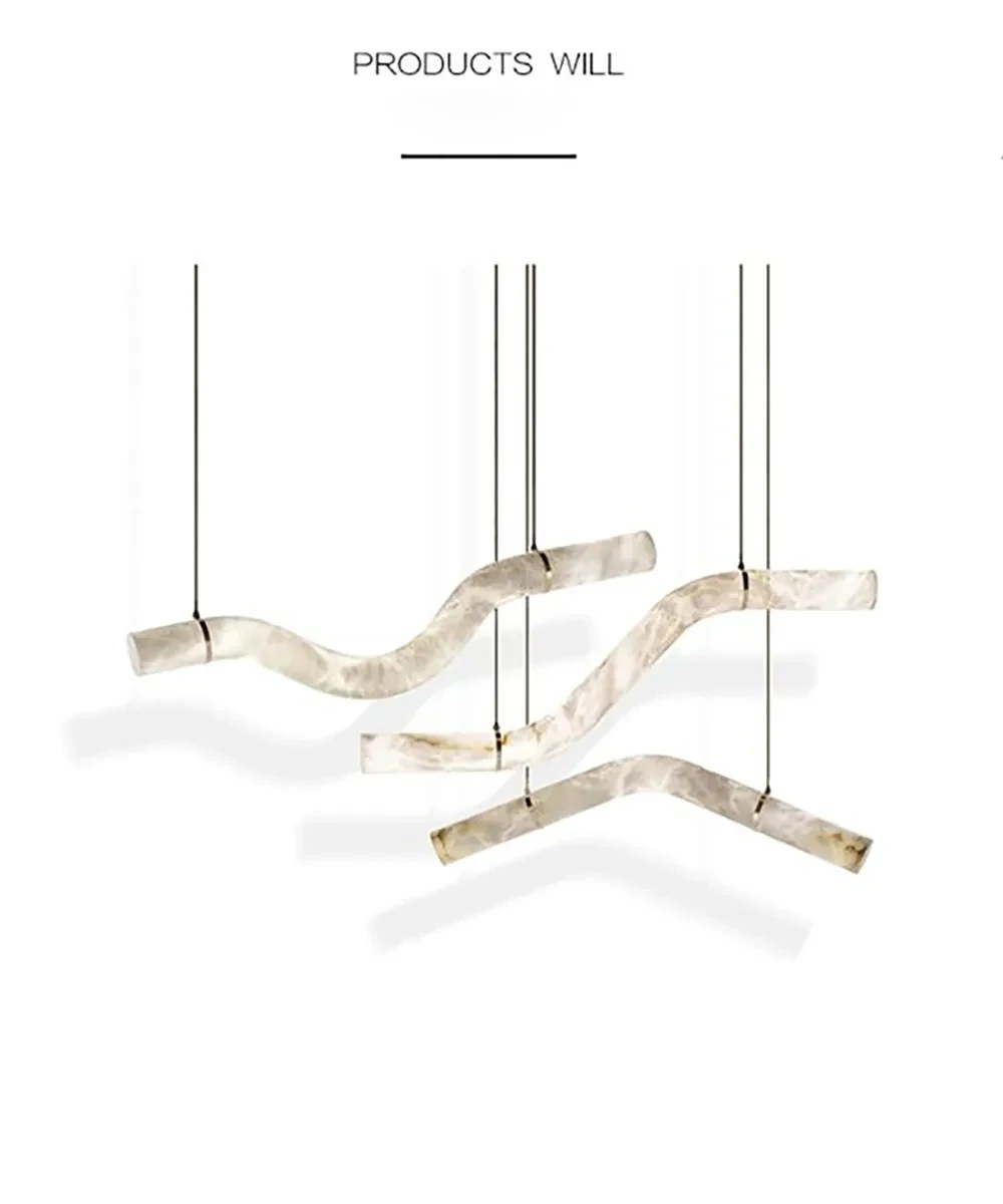 Dimmable LED Marble Art Gold Chrome Ceiling Pendant Lights