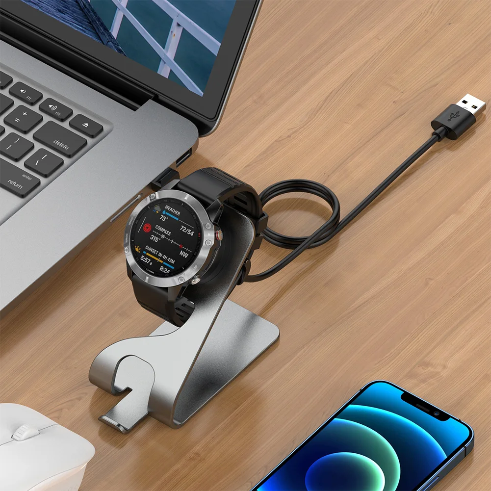 スマートウォッチ充電器ドック交換用 Garmin Fenix 7 / Fenix 7S スマートウォッチ USB 充電ケーブル スタンドベース