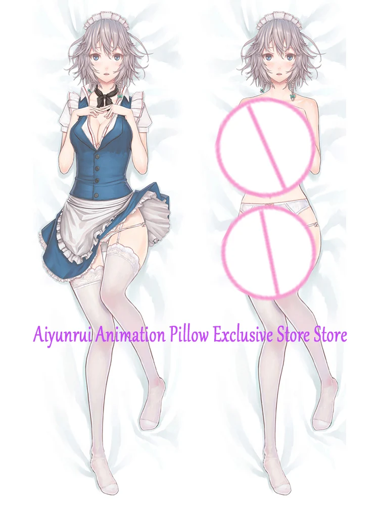 

Anime Dakimakura Pillow Case Sakuya Izayoi Sexy and Busty Beautiful Girl Double-Sided Halloween Decoration