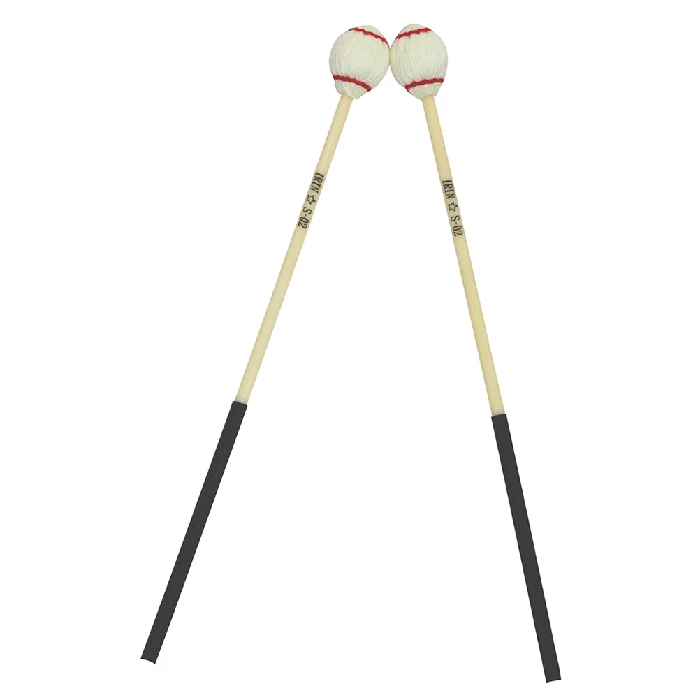 

1Pair Tongue Drum Mallets Rubber Woolen Yarn Marimba Stick Smooth Surface Comfortable Percussion Sticks Drum Stick