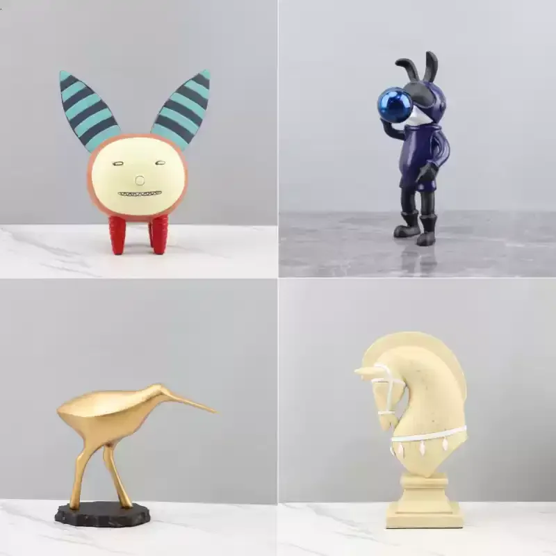 Simple Cartoon Abstract Animal Sculpture Art Decoration Ornament Living Room Bedroom Children's Room Home Decoration