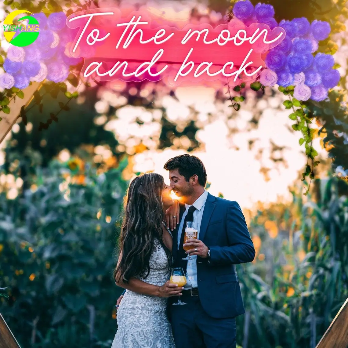 To the Moon and Back Custom Neon Sign Wedding Sign Backdrop Decor Neon Led Sign Birthday Party Engagement Party Decor Neon Light