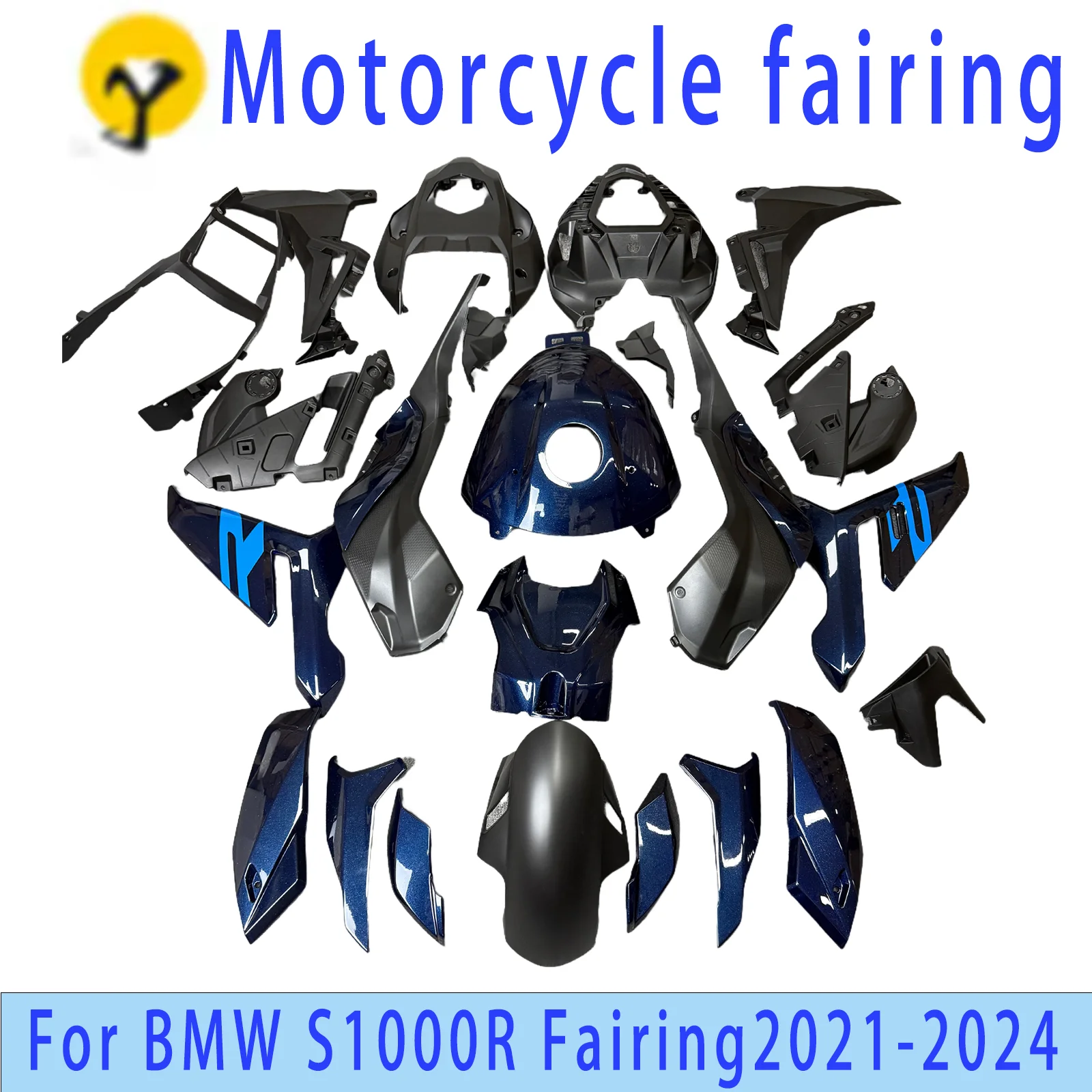 

For BMW S1000R 2021-2024 Fairing Kit High Quality ABS Plastic Injection Molded Carbon Haze Blue Fairing Panel Kit