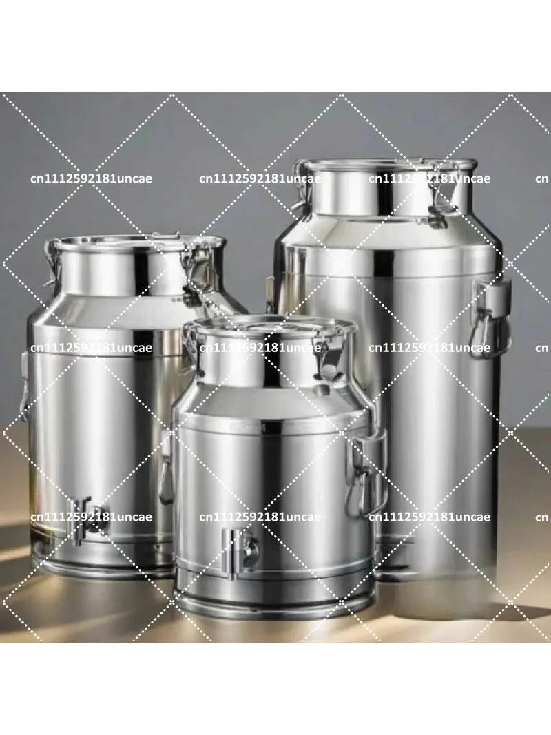 304 Thickened Stainless Steel Oil Drum Sealed Barrel for Wine Milk Brewing Storage Transportation