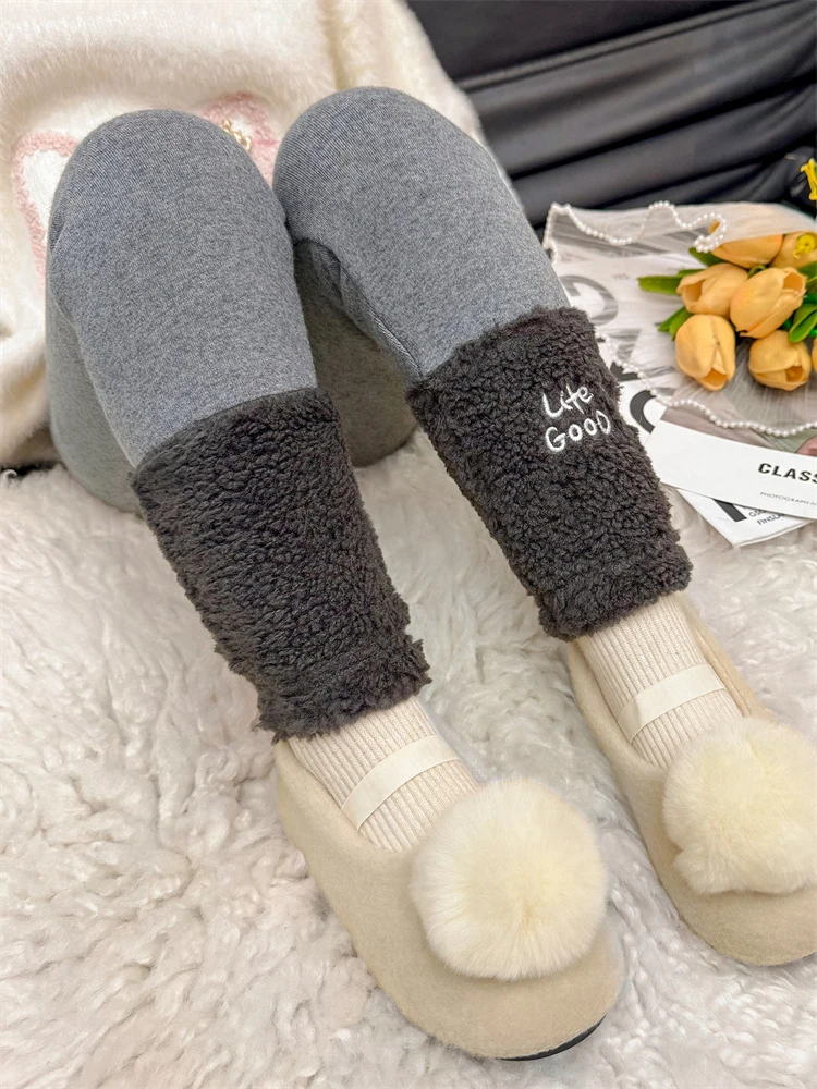 Cintura alta Thiened Fce Forrado Slim Fit Base Layer Calças para Meninas Outerwear Casual Calças Compridas Coleção de Inverno