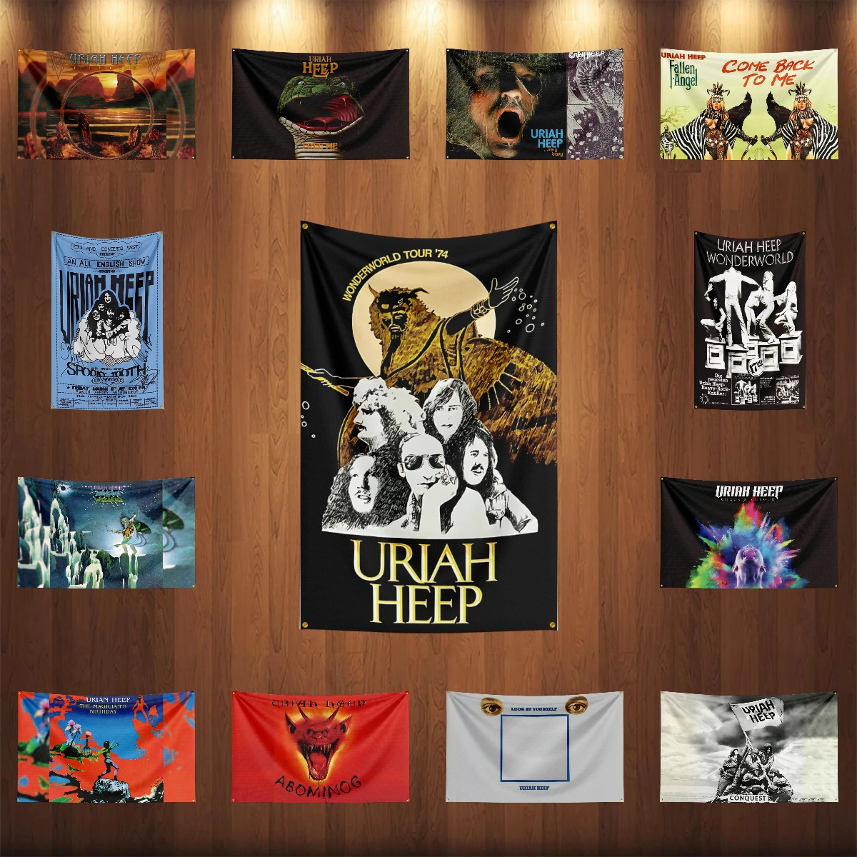 

3x5 Ft Heavy Rock Band U-Uriah-Heeps Flag Polyester Digital Printing Banner for Bedroom Wall Art Out Door Tapestry Decora