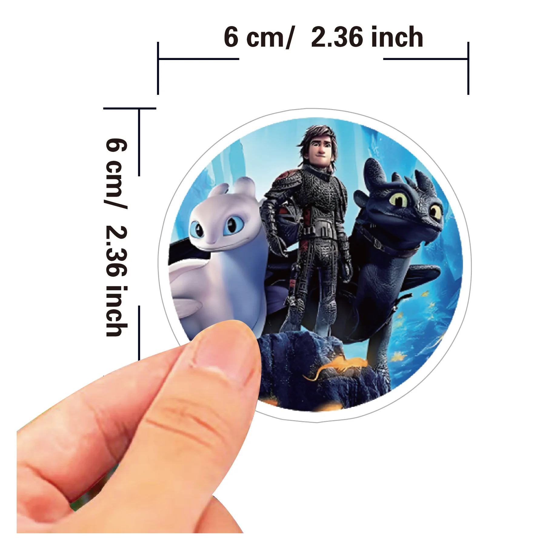 53PCS Cartoon Cute Toothless How to Train Your Dragon Stickers DIY Decoration Suitcase Scrapbooking Phone Laptop Stationery Toy