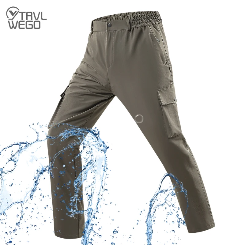 

TRVLWEGO Men Women Lightweight Hiking Cargo Pants Quick Dry Summer Outdoor Work Trousers for Travel Trekking Fishing