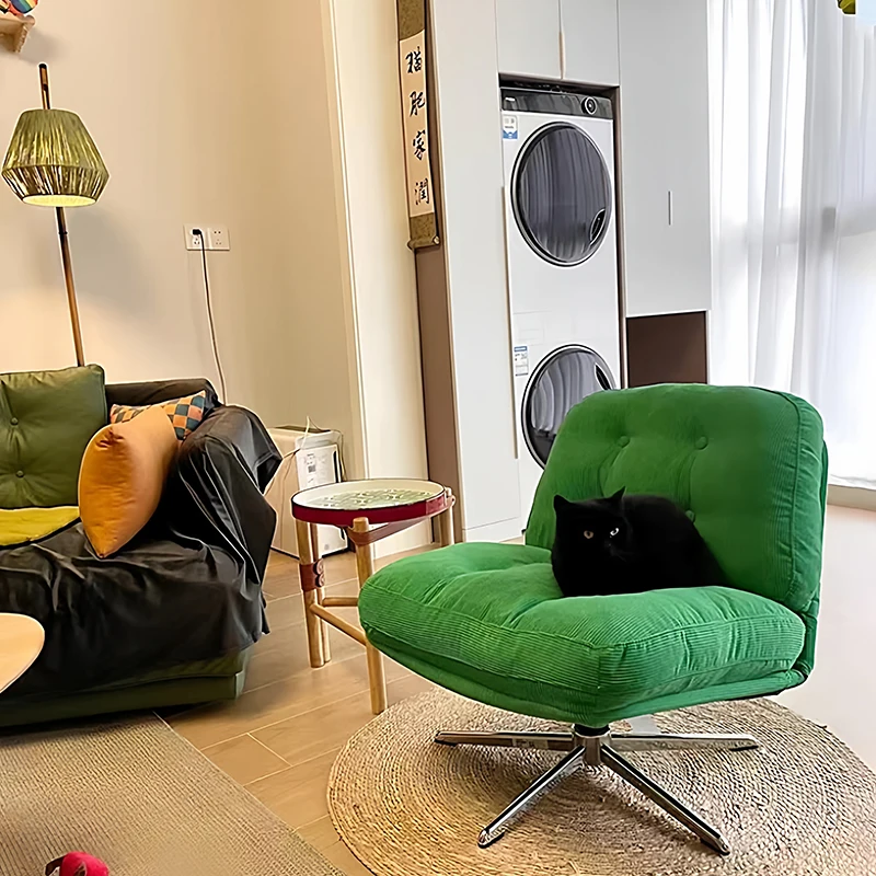 

Swivel Lazy Living Room Chairs Bedroom Lounge Computer Makeup Living Room Chairs Vanity Designer Fauteuil Library Furniture