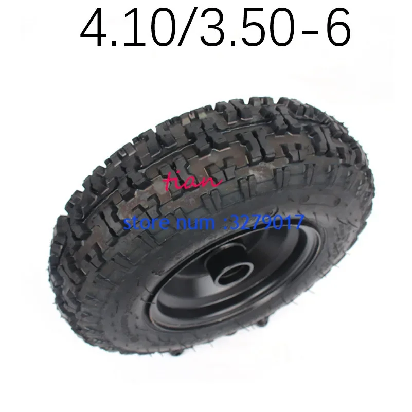 Hot Sale Good Quality 4.10/3.50-6 Tyres with Hub for E-Bike, Wheelbarrow Scooter, Mini Motorcycle Atv Motorcycle