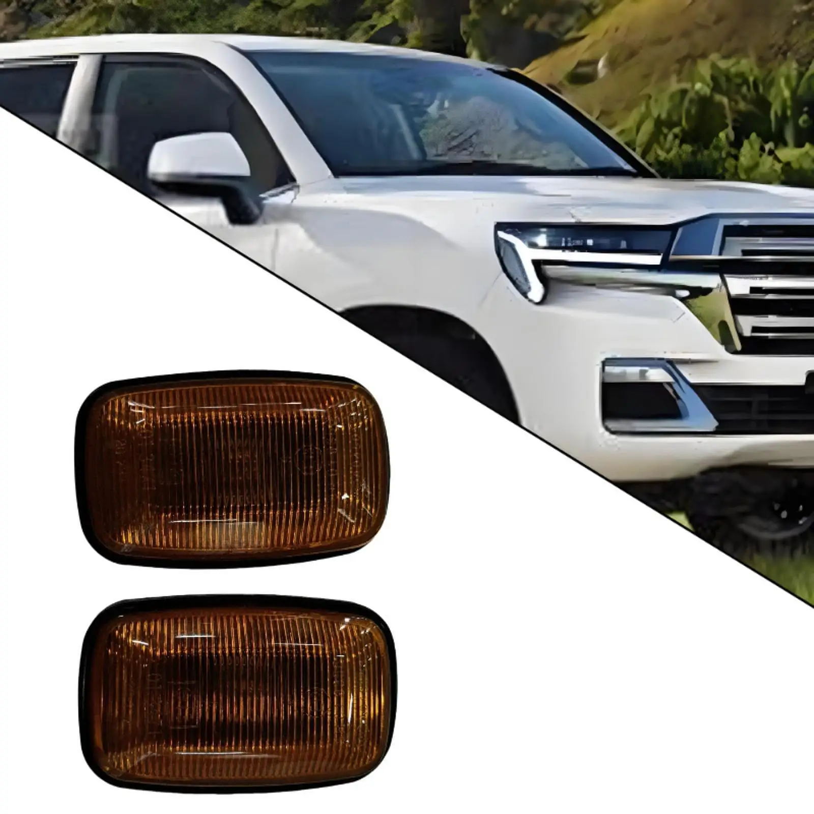 

Car Side Marker Lights High Performance Halogen Amber Easy Installation Replacement Part for Toyota 100 90 80 70 Series