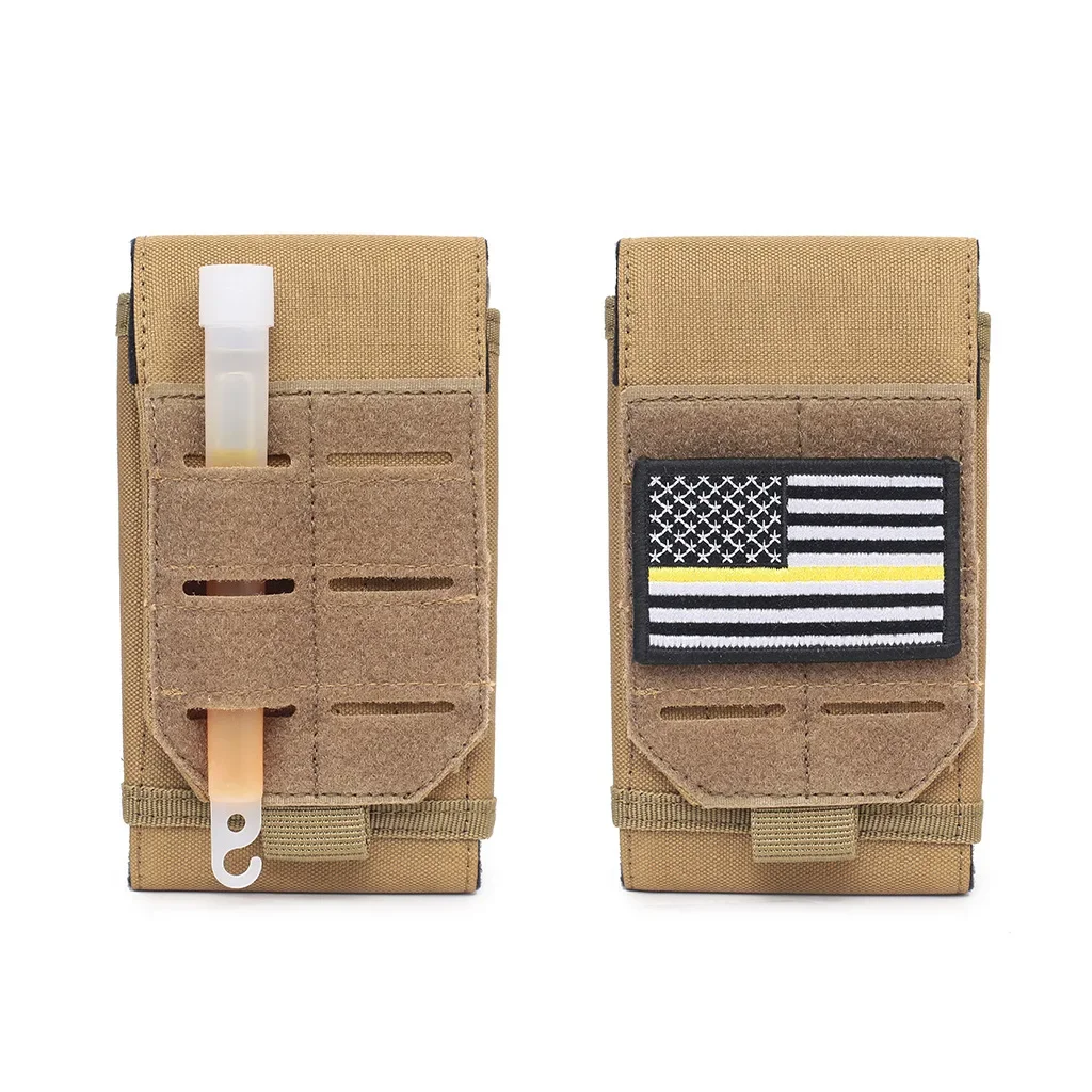 Tactical 5.5 Inch Molle Cell Phone Pouch Outdoor Mobile Phone Pouch Waist EDC Tool Pack Camping Hunting Accessories Bag Holder