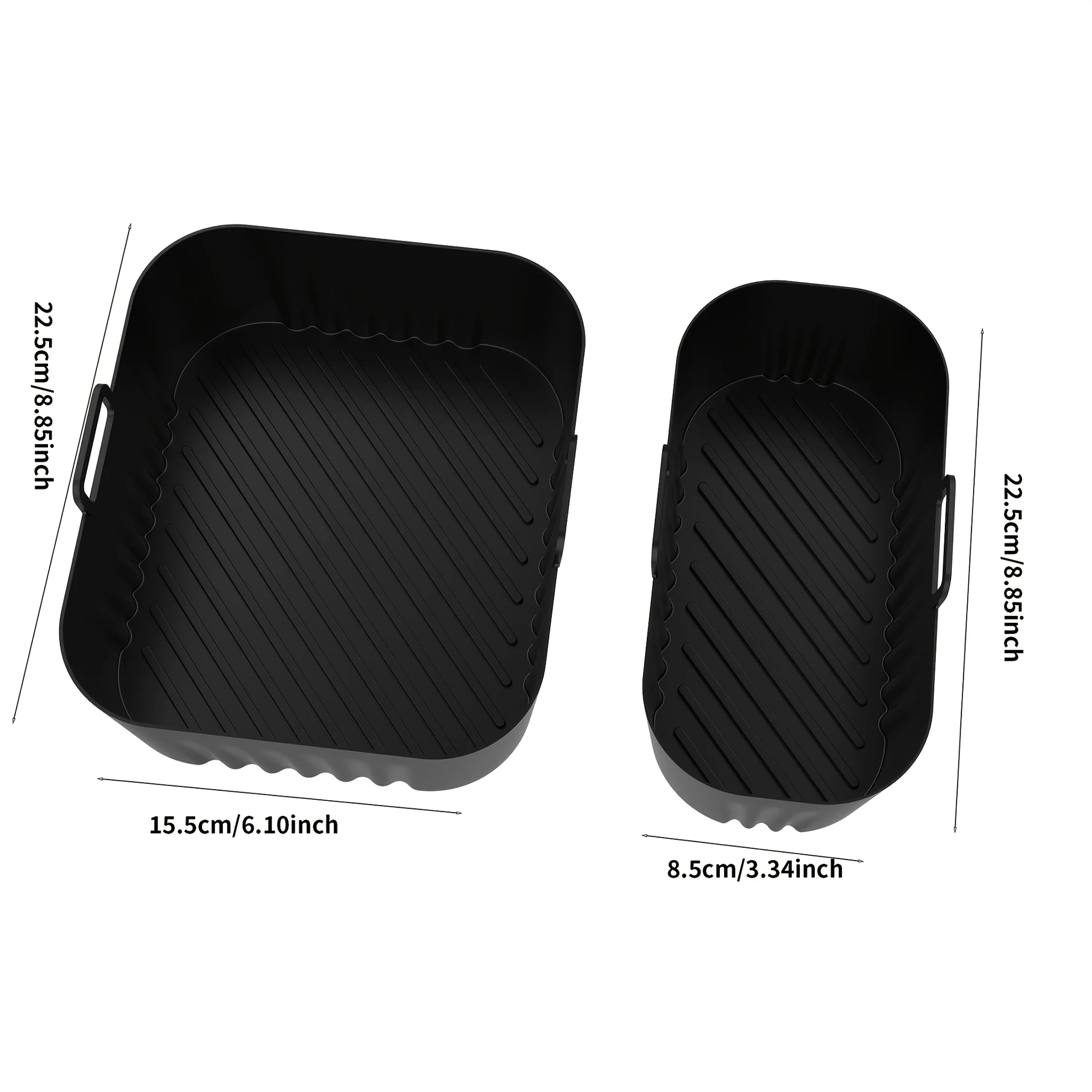 2pcs Silicone Baking Trays for Air Fryer Suitable for Philips-Na350-3000 Size Silicone Baking Tray Modelswith Non-Stick Surface