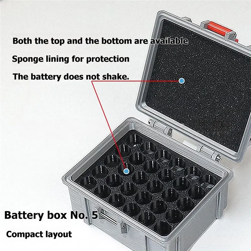 A73E-Waterproof Battery Organizer Storage Case For AA AAA Batteries Compact Box For Camping Travel Home Battery Holder