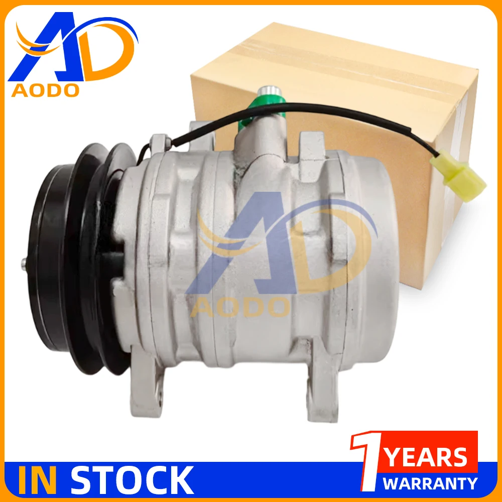 SP10 AC Compressor For HYUNDAI R35Z-9 Excavator 720306 11MH90380 11HH90380 11MH-90380 11HH-90380 RC.600.538 1 Grooves