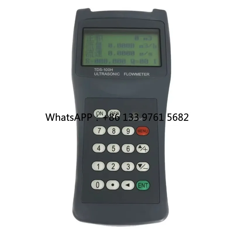 TDS-100H مقياس تدفق المياه مع جهاز استشعار M2 (DN50 ~ DN700mm، 0-160C) محول مقياس الجريان السائل بالموجات فوق الصوتية TDS-100H