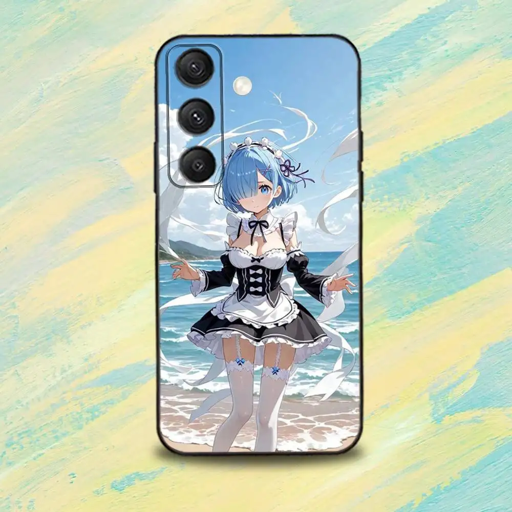 Anime R-Re ZeroS Rem-S Phone Case For Samsung S25,S24,S10,S22,S21,S20,S23,Ultra,Plus,Lite,FE,Soft Silicone Black Cover